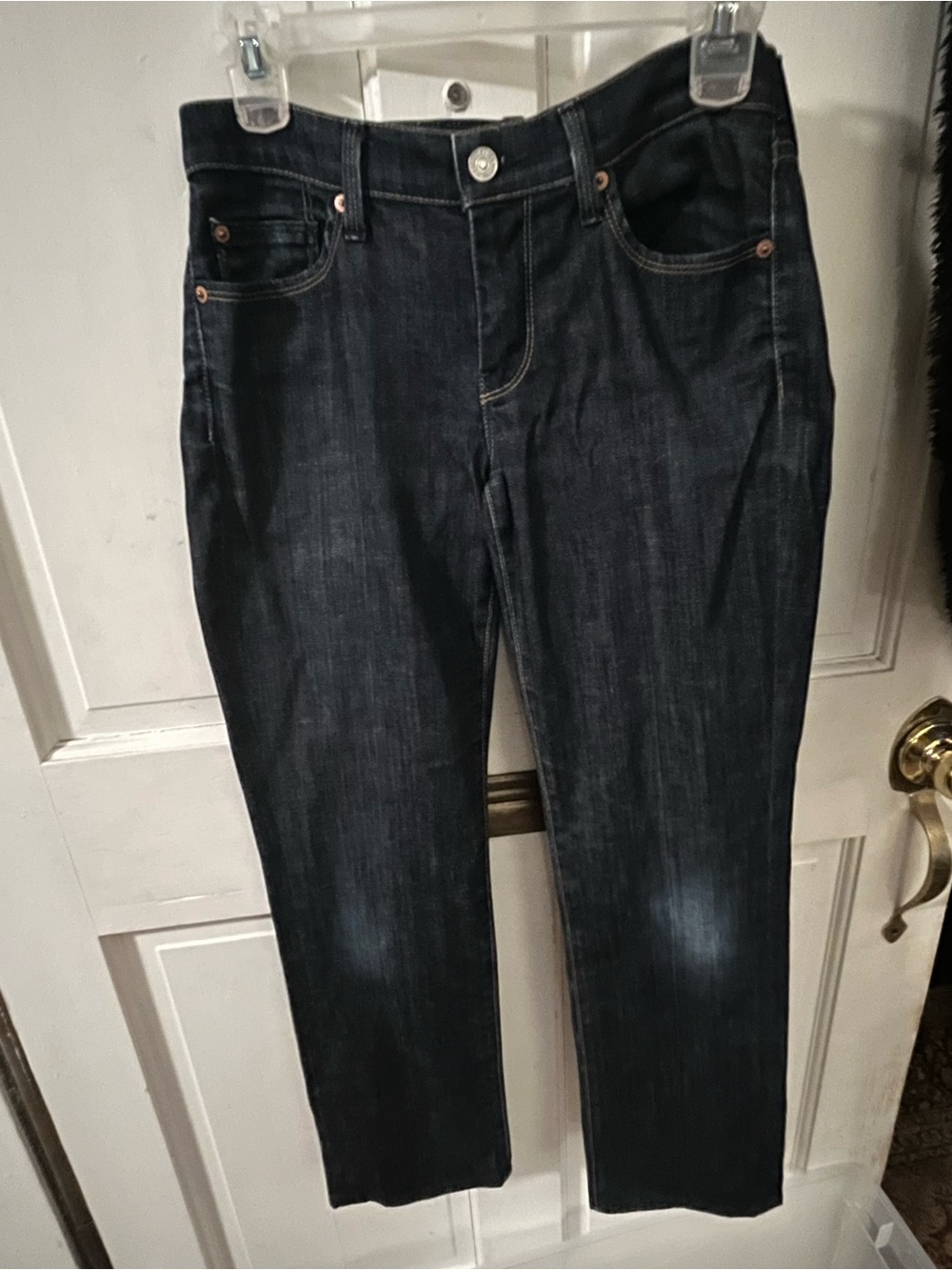 7 For All Mankind Dark Wash Straight Leg Denim Jeans - Size 27